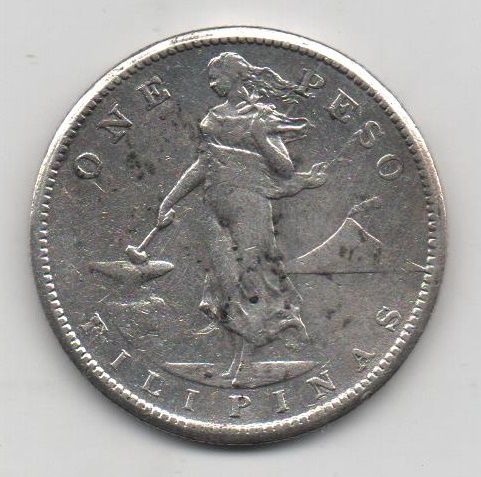 FILIPINAS DEL AÑO 1908 DE 1 PESO. CECA SAN FRANCISCO